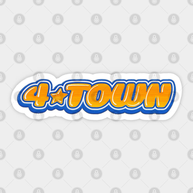 Four Town embroidery Sticker by Mrmera